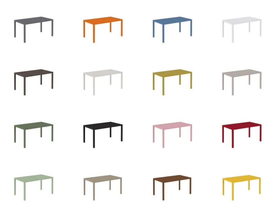 Table design de terrasse avec couleur personnalisable QUATRO