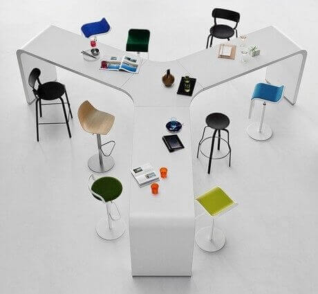 Table de réunion design coworking BRUNCH
