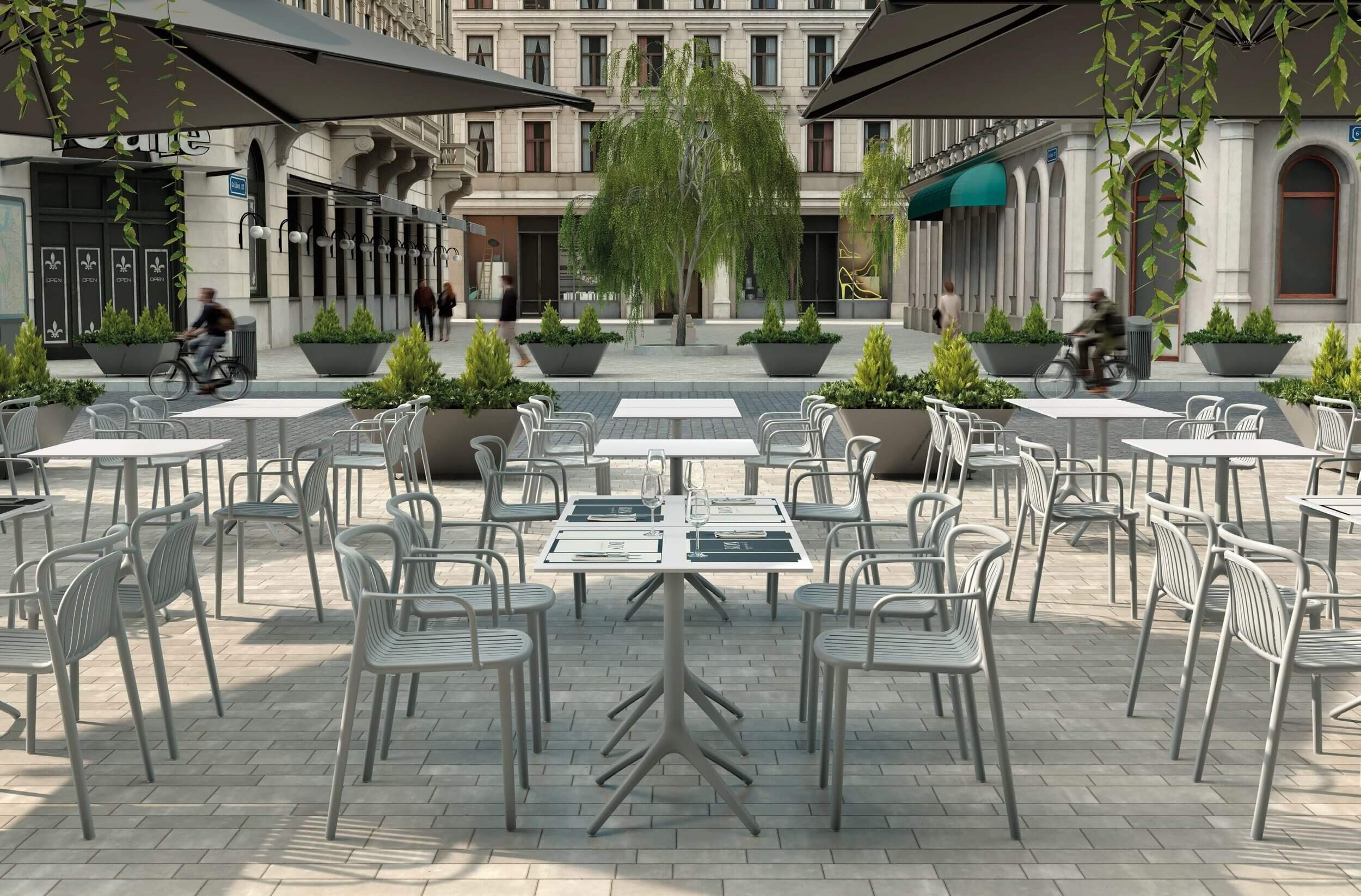 Table pour terrasse de restaurant YUNI