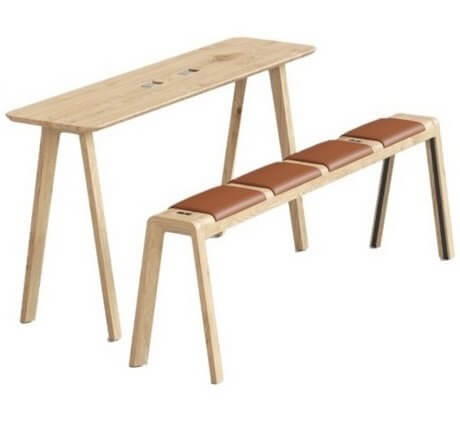 Table haute design en bois ECHO