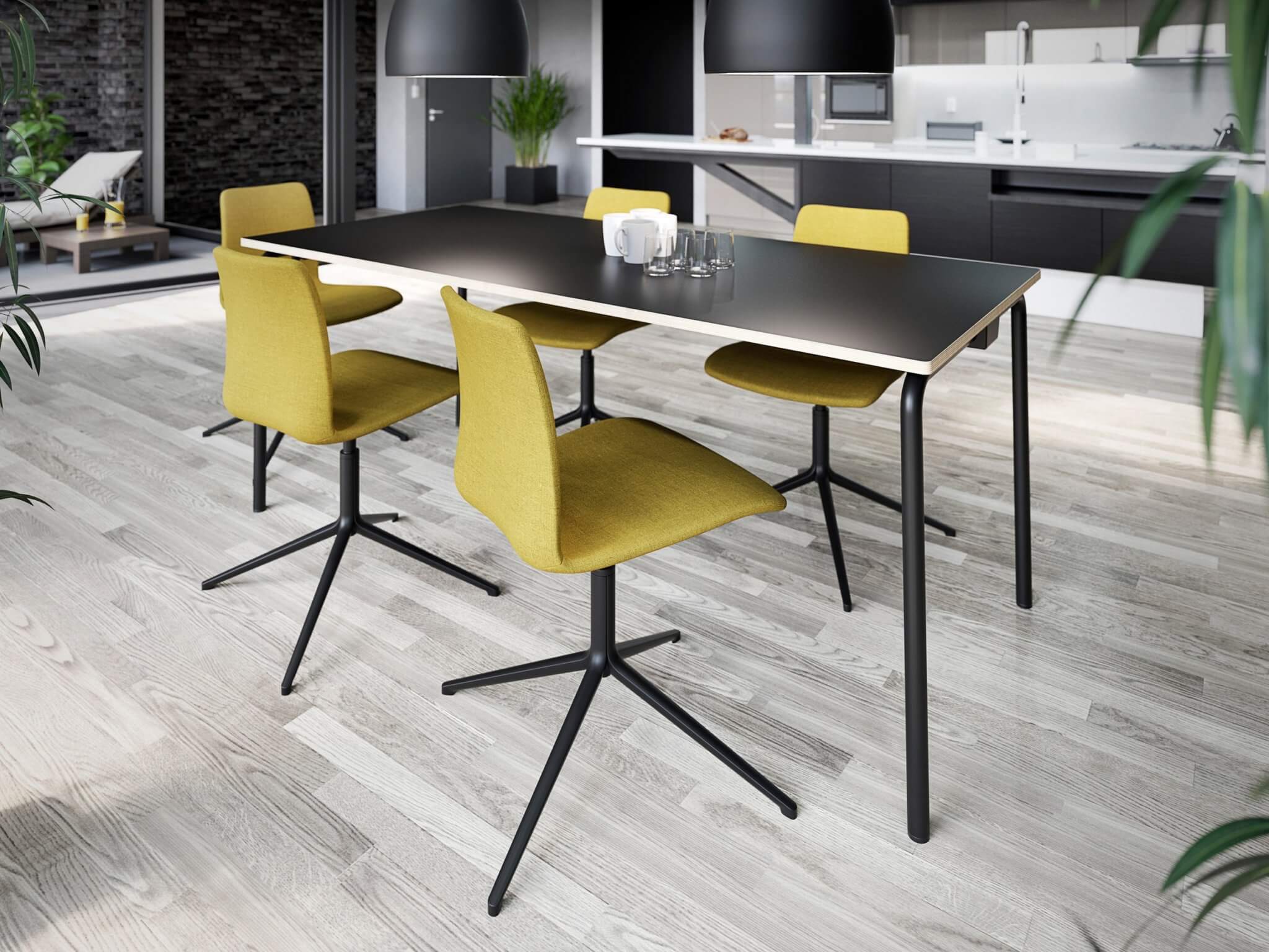 Table de réunion pliable FLEX, solide et haut de gamme.