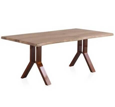 Table plateau bois massif BRUTUS