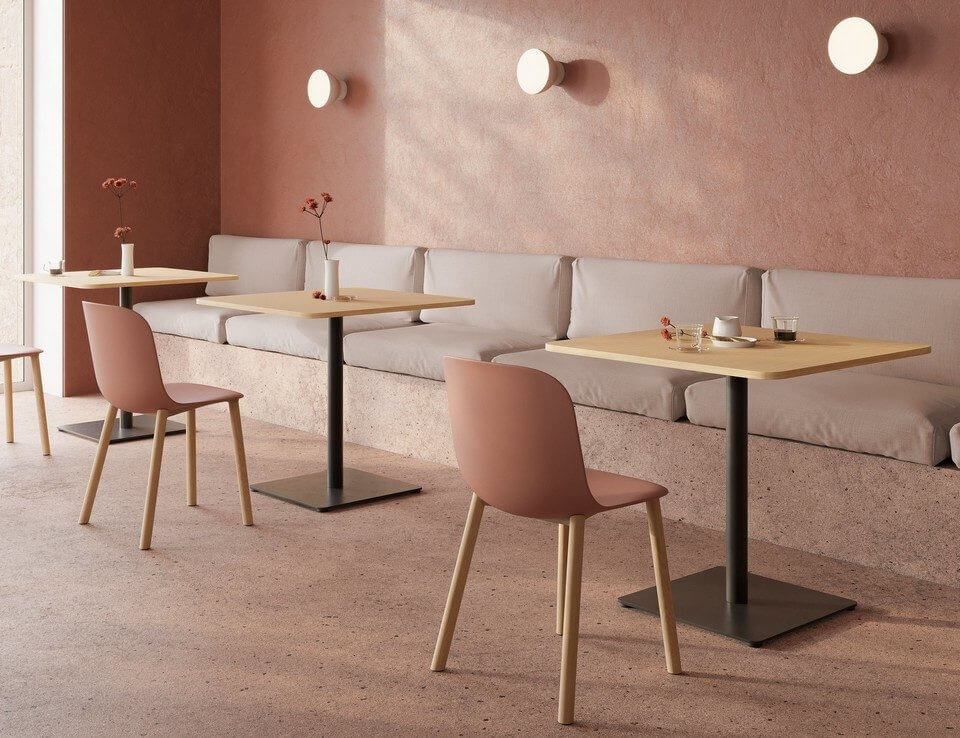 Table ASKIP au design épuré pour restaurant d’entreprise