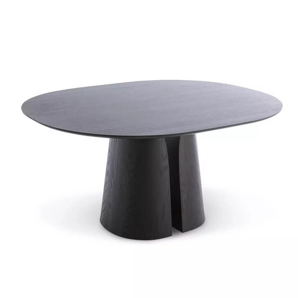 Table de restaurant ronde en bois pour les restaurants modernes et haut de gamme