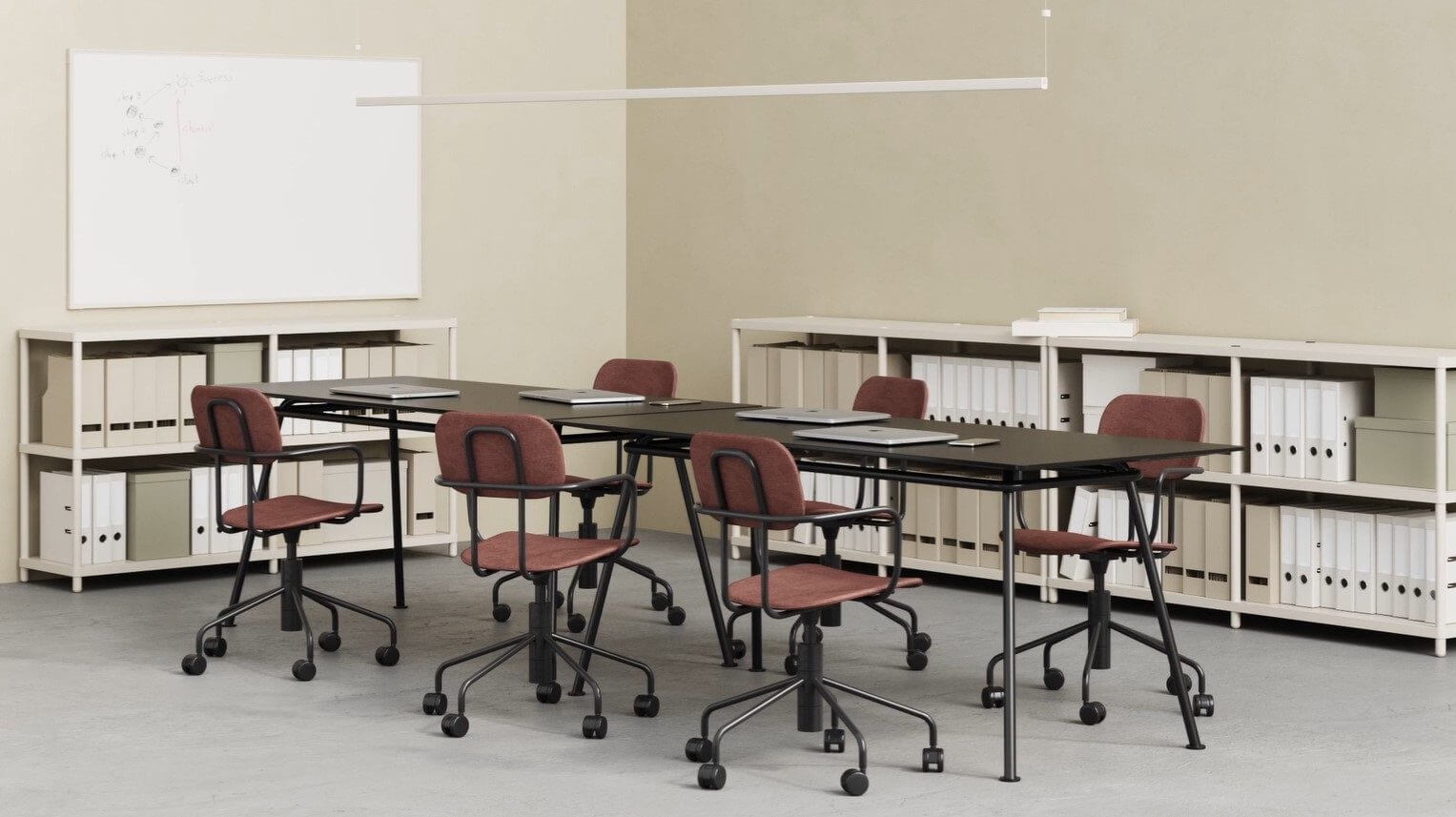 Table de réunion moderne rectangulaire SCHOOL