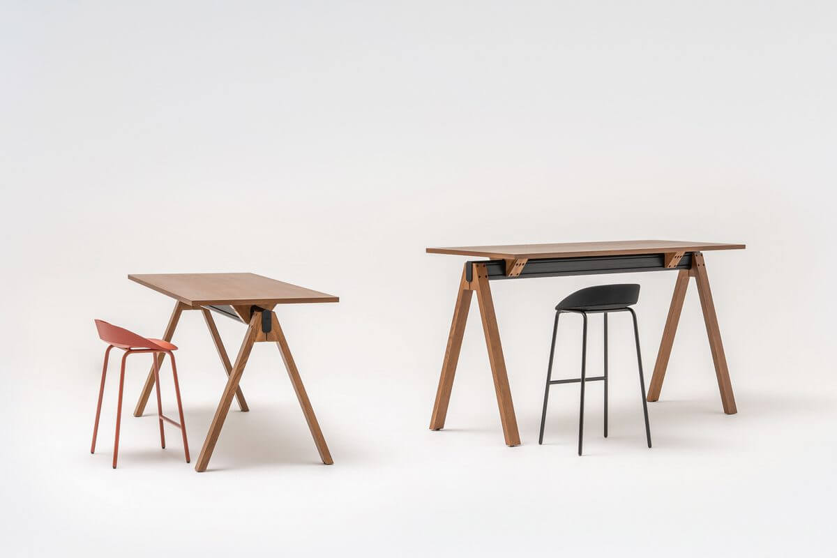 Table de réunion haute design en bois VIBE