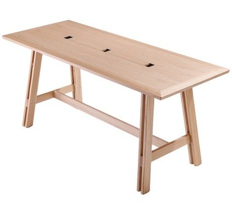 Table de réunion bois style ferme ZUEL