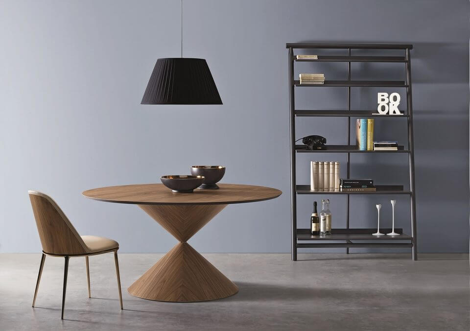 Table en bois ronde design, moderne et haut de gamme