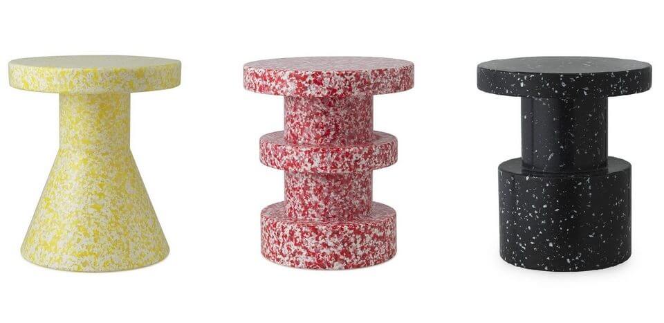 Tabouret écodesign en plastique recyclé