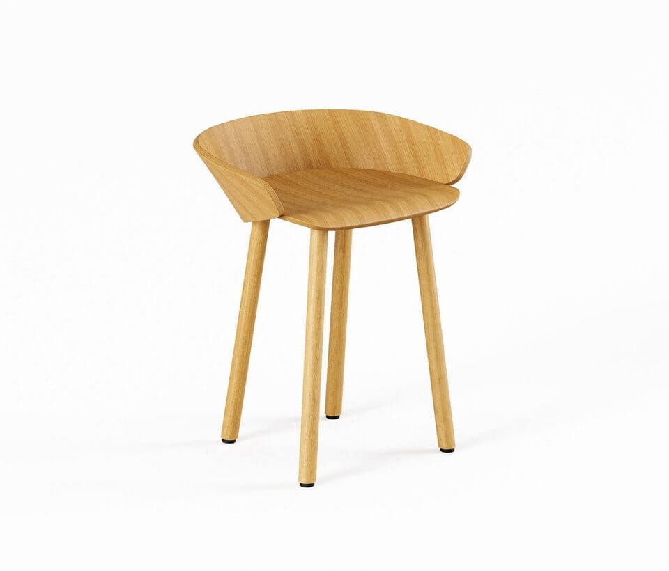 Tabouret design en bois pour les espaces de réunion